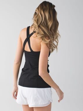 lululemon athletica Black Racerback Tank top yoga activewear size 4